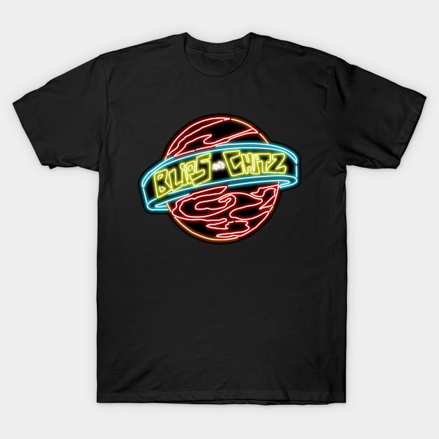 Neon Blips and Chits Logo T-Shirt by gkillerb